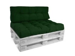 Best Beautissu ECO Style Palettenkissen Rücken 120x40x10cm Dunkelgrün
