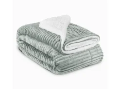 Clearance Beautissu Elisa Decke 150x200cm Hellgrau