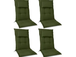 Discount Beautissu HighLux HL Hochlehner 120x52x7cm 4tlg Dunkelgrün