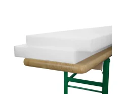 New Beautissu Konstanz Schaumstoffrohling für Bierbank 4x25x220cm Weiß 2tlg