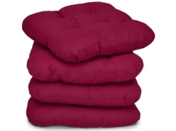 Clearance Beautissu Lisa Stuhlkissen 40x40x8cm 4tlg Rot