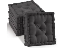 Sale Beautissu Mila Stuhlkissen 40x40x8cm 4tlg Anthrazit