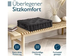 Sale Beautissu Mila Stuhlkissen 40x40x8cm 4tlg Anthrazit