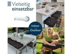 Sale Beautissu Mila Stuhlkissen 40x40x8cm 4tlg Anthrazit