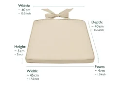 Beautissu Pia Stuhlkissen 45x40x5cm 4tlg