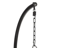 Beliani Hängesessel Schwarz 97x97x199