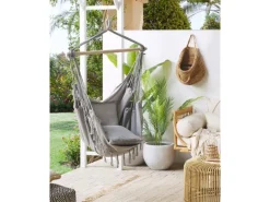 Best Beliani Hängesessel 152x122x152 Grau