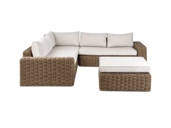 Beliani Lounge Set PALERMO Hellbraun