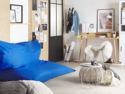 Beliani Sitzsack FUZZY Dunkel 180x230x20