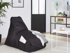Beliani Sitzsack SIESTA Schwarz 100x61x75