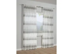 Best Bennetti Schal mit Gardinenband Etamine Grau 245 x 140 cm