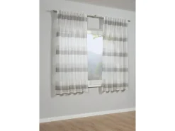 Best Bennetti Schal mit Gardinenband Etamine Grau 245 x 140 cm