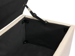 BERLINLODGE Aufbewahrungs-Truhe Lars XXL 45x180x45cm Stoff/Textil Schriftzug