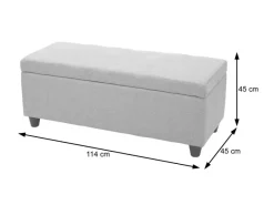 Clearance BERLINLODGE Aufbewahrungs-Truhe Lars 45x114x45cm Kunstleder Braun