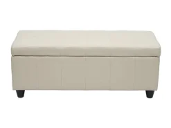 BERLINLODGE Aufbewahrungs-Truhe Lars 45x114x45cm Kunstleder