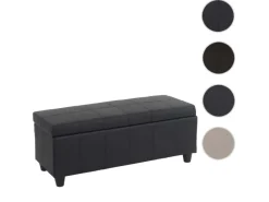 BERLINLODGE Aufbewahrungs-Truhe Lars 45x114x45cm Kunstleder