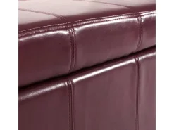 BERLINLODGE Aufbewahrungs-Truhe Sitzbank Lars 45x112x45cm Leder & Kunstleder