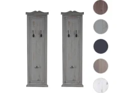 BERLINLODGE Garderobe 2er-Set 109x28x5,5cm Wandhaken Holz Shabby