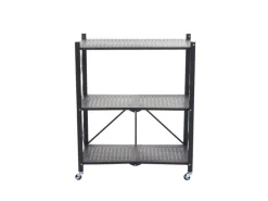 BERLINLODGE KLAP Klappbares Regal Auf Rollen HxBxT 87 x 72 x 34 cm 3 Ebenen Belastbarkeit 150kg Wohnregal