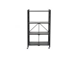 BERLINLODGE KLAP Klappbares Regal Auf Rollen HxBxT 127 x 72 x 34 cm 4 Ebenen Belastbarkeit 200kg Wohnregal