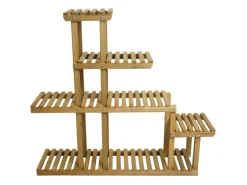 BERLINLODGE Pflanzregal HxBxT 95x105x25cm 5 Ablagen Outdoor Tanne Holz Blumentreppe Standregal Regal Blumenständer