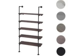 BERLINLODGE Standregal HxBxT 165x80x28cm Industriedesign Holz Metall Wohnregal Bücherregal Ablageregal