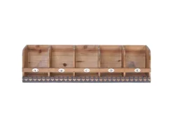 Outlet BERLINLODGE Wandregal HxBxT 71x18x16cm Tanne Holz Massiv Vintage Shabby-Look Hängeregal Regal