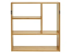 Hot BERLINLODGE Wandregal HxBxT 50x50x15cm Hängeregal Schweberegal Regal Mit 4 Fächern Bambus