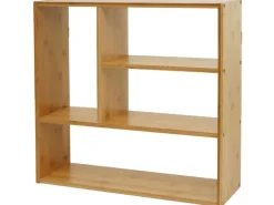 Hot BERLINLODGE Wandregal HxBxT 50x50x15cm Hängeregal Schweberegal Regal Mit 4 Fächern Bambus