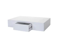 Outlet BERLINLODGE Wandregal Ilse HxBxT 8x40x25cm Regal Hängeregal Mit Schublade 40cm Weiß