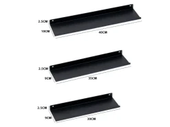 BERLINLODGE Wandregal Metall 3er Set Matte Schwarz Schweberegal Wandboards Bücherregal 3-Teiliges Hängeregal Wanddeko