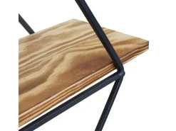 Outlet BERLINLODGE Wandregal Rautenförmig HxBxT 60x55x12cm Industriedesign Echtholz Hängeregal Regal Braun