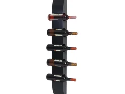 BERLINLODGE Weinregal Für 5 Flaschen HxBxT 99x13x9cm Flaschenregal Wandregal Flaschenhalter