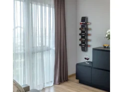 BERLINLODGE Weinregal Für 5 Flaschen HxBxT 99x13x9cm Flaschenregal Wandregal Flaschenhalter