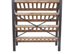 Discount BERLINLODGE Weinregal Für 40 Flaschen Zubehör Und Gläser HxBxT 189x114x39cm Massivholz Flaschenregal Flaschenhalter Barschrank Weinständer