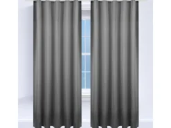 Best Bestgoodies Dekoschal Ellen Universalband Blickdicht 2er Pack 140 cm x 245 cm Anthrazit