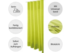 Sale Bestgoodies Dekoschal Ellen Universalband Blickdicht 2er Pack 140 cm x 145 cm Grün