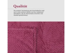 Hot Bestgoodies Kuscheldecke 150 x 200 cm Cashmere Soft Touch Popcorn Weinrot