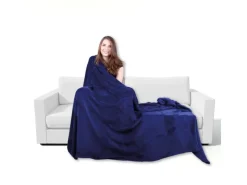 Bestgoodies Mikrofaser Decke Blau Mittelblau 210 x 280 cm