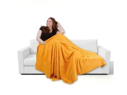 Bestgoodies Mikrofaser Decke Apricot 150 x 200 cm