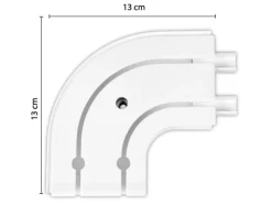 Best Bestlivings 120 cm Innenlaufschiene 2 Läufig & 2er Set Rundbogen