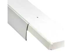 Bestlivings 120 cm Vorhangschiene mit Blende 1 Lauf Grau