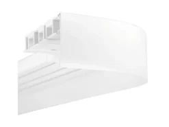 Bestlivings 180 cm Vorhangschiene mit Blende 2 Lauf Weiß / 2 x 90 cm