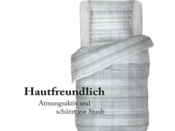 Bestlivings Bettwäsche Renforce 80 x 80 cm & 135 x 200 cm ZickZack Grau