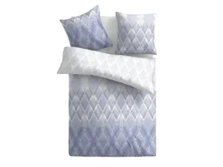 Sale Bestlivings Bettwäsche Satin 80 x 80 cm & 135 x 200 cm Raute Blau