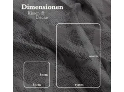 Bestlivings Bettwäsche Satin 80 x 80 cm & 135 x 200 cm Raute Grau