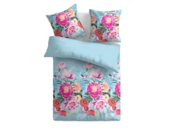 Online Bestlivings Bettwäsche Satin 80 x 80 cm & 135 x 200 cm Frühjahresblumen Blau