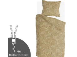 Clearance Bestlivings Bettwäsche-Set 135 x 200 cm Sunny Palms Yellow