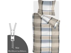 Best Bestlivings Bettwäsche-Set 135 x 200 cm Big Squares Zand