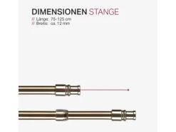 Online Bestlivings Cafehausstangen Messing Gold 75 bis 125 cm